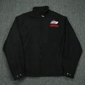 Schaefer Outfitter Jacket‎ Mens XL Black Arena Full Zip Pockets Western Custom